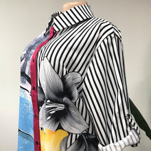 Load image into Gallery viewer, Temperament Commuter Printing Fashion Stitching Dress
