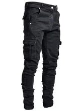 Load image into Gallery viewer, Jeans European and American-Style Slim-Fit Casual Pants with Side Pockets