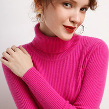 Load image into Gallery viewer, New Sweater Women's Turtleneck Pullover Slim Bottoming Shirt Thickened
