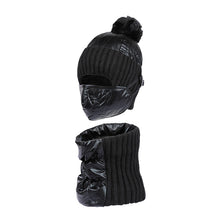 Cargar imagen en el visor de la galería, Traje de tres piezas con gorro, bufanda y mascarilla para hombre