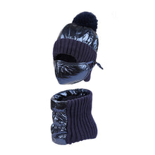 Cargar imagen en el visor de la galería, Traje de tres piezas con gorro, bufanda y mascarilla para hombre