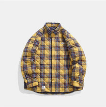 Load image into Gallery viewer, Men's Casual Plaid Shirt Collar Jacket Loose Thick Cotton Coat Coat