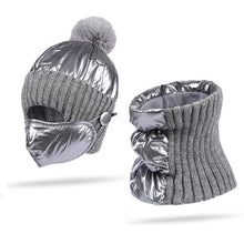 Cargar imagen en el visor de la galería, Traje de tres piezas con gorro, bufanda y mascarilla para hombre