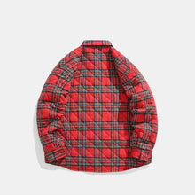 Load image into Gallery viewer, Men's Casual Plaid Shirt Collar Jacket Loose Thick Cotton Coat Coat