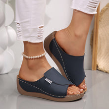 Load image into Gallery viewer, Simple Stylish Peep Toe Wedge Slippers