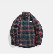 Load image into Gallery viewer, Men's Casual Plaid Shirt Collar Jacket Loose Thick Cotton Coat Coat