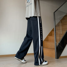 Load image into Gallery viewer, Gray Wide-leg Pants Teenagers Draped Casual Pants