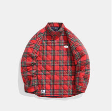 Load image into Gallery viewer, Men's Casual Plaid Shirt Collar Jacket Loose Thick Cotton Coat Coat