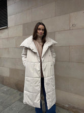 Load image into Gallery viewer, Fashion Large Lapel Long Coat Winter Warm Cotton Jacket With Pockets And Lace-up Design Casual Solid Color Thick Coat For Women Outwear Clothing