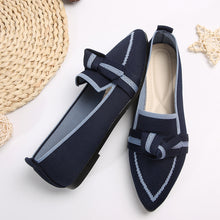 Cargar imagen en el visor de la galería, Bow Contrast Trim Point Toe Loafers