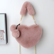 Load image into Gallery viewer, Love Bags Soft Plush Handbags Women Valentine's Day Party Bag