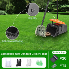 Load image into Gallery viewer, 1Set Pooper Scooper Kit Dog Poop Rake & Swiveling Bin Poop Heavy Duty Pick Up Tool With Extra Long Handle 35 Waste Bags Dispenser