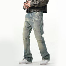Cargar imagen en el visor de la galería, Vaqueros casuales rectos y holgados con efecto desgastado de American Street