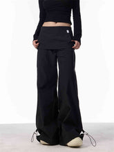 Load image into Gallery viewer, Women's Fake Two-piece Overalls Bandage Dress Wide-leg Casual Pants
