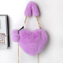 Load image into Gallery viewer, Love Bags Soft Plush Handbags Women Valentine's Day Party Bag
