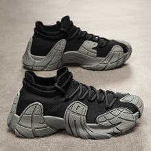 Cargar imagen en el visor de la galería, Zapatillas de deporte con cordones y suela gruesa para hombre, ligeras, personalizadas, para correr y caminar