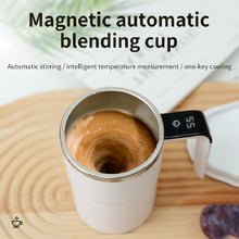 Load image into Gallery viewer, Automatic Coffee Stirring Cup, Stainless Steel Self-Stirring Coffee Cup With Lid, Auto Stir & Heating Feature, LED Intelligent Display Temperature