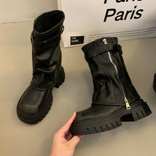 Load image into Gallery viewer, Retro Slimming Versatile Pleated Boots Platform