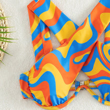 Load image into Gallery viewer, Women's Cross-halterneck Bikini Multi-color Swimsuit