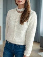 Load image into Gallery viewer, Cutout Knot Button Long Sleeve Cardigan