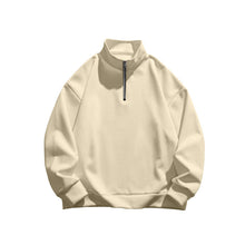 Load image into Gallery viewer, Men's Brushed Hoody Stand Collar Half Zip Long Sleeve