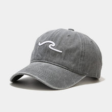 Load image into Gallery viewer, Hat Women's Washed Old Three-dimensional Wave Embroidery
