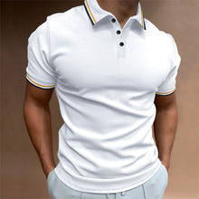 Load image into Gallery viewer, Men's Slim Polo Shirt Rib Striped T-shirt Top