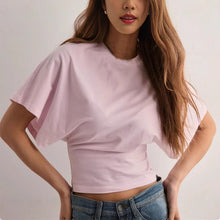 Load image into Gallery viewer, Summer Batwing Sleeve T-shirt Ins Fashion Round Neck Pullover Short-sleeved Tops For Women Clothing