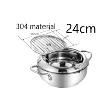 Cargar imagen en el visor de la galería, Stainless Steel Telescopic Folding Basket Frying Basket French Fries Degreasing Kitchen Tool