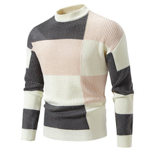 Load image into Gallery viewer, Men's Sweater Sweater Half Turtleneck Color Matching Casual