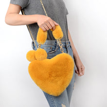 Load image into Gallery viewer, Love Bags Soft Plush Handbags Women Valentine's Day Party Bag