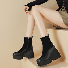 Load image into Gallery viewer, Small Platform Martin Boots Women's Genuine Leather
