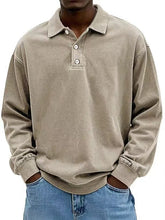 Load image into Gallery viewer, Fall Men's Long Sleeve Polo Shirts Casual Breathable Comfortable Tees Shirt Solid High Quality Sweatshirt Male T-Shirt