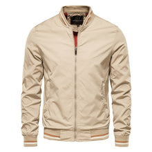 Cargar imagen en el visor de la galería, Men's Striped Zip-up Jacket With Pockets Fashion Casual Outerwear Sports Baseball Clothing Spring And Fall