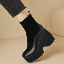 Load image into Gallery viewer, Small Platform Martin Boots Women's Genuine Leather