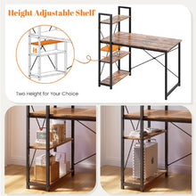 Load image into Gallery viewer, Computer Desk With LED Light, Small Space Desk