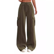 Cargar imagen en el visor de la galería, Pantalones deportivos con cintura elástica y cordón para mujer