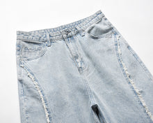 Load image into Gallery viewer, Ripped Frayed Stitching Baggy Pants Jeans
