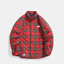 Load image into Gallery viewer, Men's Casual Plaid Shirt Collar Jacket Loose Thick Cotton Coat Coat