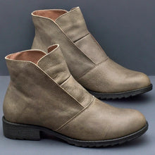 Load image into Gallery viewer, Martin Boots, Round Toe Casual Leather Boots, Thick Sleeves, High Heels, Women's Shoes