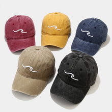 Load image into Gallery viewer, Hat Women's Washed Old Three-dimensional Wave Embroidery
