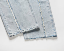 Load image into Gallery viewer, Ripped Frayed Stitching Baggy Pants Jeans