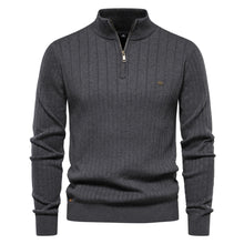 Load image into Gallery viewer, Half-zipper Pullover Sweater Men's Fashion Casual Stand Collar Long-sleeved Knitted Tops Fall Winter Clothing