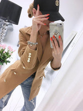 Load image into Gallery viewer, Women's Mid-length Coat Double-breasted Woolen Coat