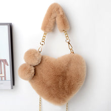Load image into Gallery viewer, Love Bags Soft Plush Handbags Women Valentine's Day Party Bag
