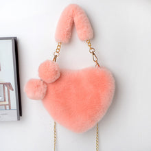 Load image into Gallery viewer, Love Bags Soft Plush Handbags Women Valentine's Day Party Bag