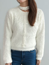 Load image into Gallery viewer, Cutout Knot Button Long Sleeve Cardigan