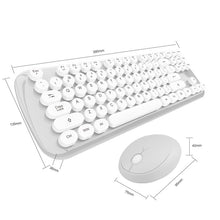 Load image into Gallery viewer, Wireless Keyboard And Mouse Set Girls Color Retro