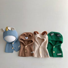 Cargar imagen en el visor de la galería, Children's Hat Scarf Integrated Winter Ins