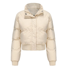 Load image into Gallery viewer, Women's Short Long Sleeve High Collar Warm Coat